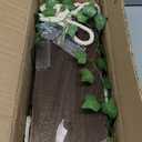 Hanging Shelves for Wall with Vine Lights, 3 Tier Rope Wall Hanging Plant Shelf, Boho Wall Decor Aesthetic for Succulents, Bedroom, Living Room, Bathroom (Rustic Brown) (Green Leaf)