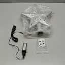 Kesfitt Christmas Tree Topper Sliver Lighted with 6 Projection Modes,Christmas Star Tree Topper Built-in LED Rotating Lights, 3D Glitter Dynamic Projection for Xmas Party Holiday Decorations (Silver)