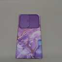 SHEDEER for Samsung Galaxy S25 Ultra Case with Slide Camera Cover & Screen Protector, Anti-Yellowing Chic Pattern Design, Shockproof Anti-Scratch Slim Thin Phone Cover Samsung S25 Ultra 6.9'', Violet