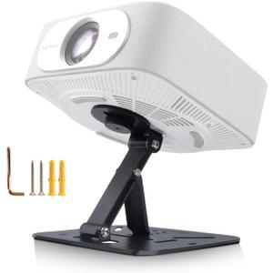 3-in-1 Projector Stand Table, Desk, Wall and Ceiling Mount with 1/4-Inch Screw, Foldable, Easy Setup, Compact Portable, Height Adjustable and Compatible with Most Projectors for Home,Outdoor,Office