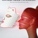 SDKWDH Red Light Mask for Face, 7-1 Colors Facial Care Mask, 850nm Infrared & Red Light Masks, Ergonomic Design for Home & Travel, White