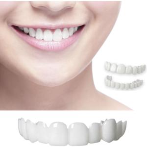 2 Pairs Veneers Teeth for Women and Men, Tooth Replacement Kit, Nature and Comfortable-KR1 (Natural Color008)