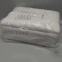 Storage Ottoman, Small Foot Stool Ottoman with Storage, Boucle Teddy Velvet Foot Rest with Padded Seat, Sturdy Wood Legs Stool for Living Room, Bedroom, Couch, Enterway (Cream)