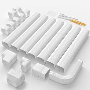 Mini-Split AC Line Set Cover: 5" 26.5 Ft Minisplit Lineset Cover Kit, Line Hide for Mini Split Central AC HVAC Heating System, Waterproof PVC Outdoor Decorative for Mini Spilt Heat Pumps