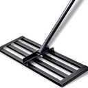 Lawn Leveling Rake Heavy Duty Steel Base with 78" Handle Professional Grade Soil Leveler for Garden Golf Course & Farm Fast Easy Assembly (30"x10")