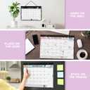 Ospelelf Desk Calendar 2025-2026, Magnetic Fridge Wall Calendar, 18 Month Monthly Large 17" X 12" Calendar Planner with Plastic Cover, July 2025 to December 2026 Floral