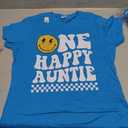One Happy Dude Auntie 1st Birthday Family Matching T-Shirt, L Women