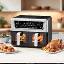 Cuisinart Dual Basket Air Fryer, Two Baskets 11 Qt in Total, 6 Functions: Air Fry, Roast, Bake, Broil, Dehydrate & Keep Warm, Features Sync Finish & Sync Settings, Toss Reminder & Auto-Pause, ADZ-112