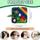 Snuffle Mat for Dogs Cats, Pet Treats Feeding Mat, 17.7x17.7inch for Small/Medium, Interactive Dog Puzzle Toys, Felt Wool Dog Sniff Mats for Slow Feed, Encourages Natural Foraging Skills