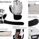 Sparring Set MMA Gloves Hand Foot Protector Taekwondo Sparring Gear for Martial Arts Punch Bag Kickboxing Foot Guards Karate Training Boxing Gloves Foot Gear for Men Women Kids XS-XL (White)