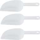 3pcs Plastic Clear Ice Tray Shovel Measuring Scoops Small Grains Shovel for Party Dessert Buffet Weddings Rice Beans Sugar Flour Candy Dessert Scoops