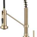 KRAUS Bolden Commercial Style 2-Function Single Handle Pull Down Kitchen Faucet in Spot-Free Antique Champagne Bronze, KPF-1610SFACB