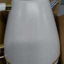 Hazel Quinn Retro Electric Kettle - 1.7 Liters / 57.5 Ounces Tea Kettle with Thermometer, All Stainless Steel, 1200 Watts Fast Boiling, BPA-free, Cordless, Automatic Shut Off - Pearl White