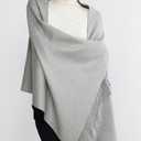 RIIQIICHY Pashmina Shawls and Wraps for Evening Dresses Scarfs for Women Fall Winter Travel Blanket Scarf Large Warm Scarves (Gray, L)