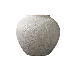 Cement Texture Ceramic Vase, Rustic Decorative Flower Planter Home Office Decoration, 7.48 x 11.41 Inch(Color:Light Gray - 7.48x9.44 Inch)