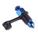 2 x Stainless Steel M10x1 1.25 Brake Bleed Nipple Screw Bleeder Fitting (Burnt Blue, M10x1.25)