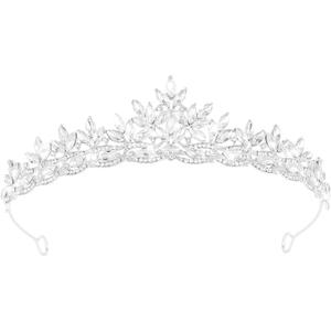 Crystal Tiaras & Crowns for Women, Bride Royal Queen Headband Princess Headpieces for Birthday Cake Crown & Prom Pageant Party