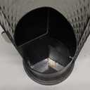 Multifunctional Rotating Toothbrush Holders with Sliding Lid, The 3-Slot Bathroom Countertop Vanity Organizer Perfect for Tooth Brush, Toothpaste, and Makeup Brushes Holder Storage (Black)