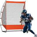 MR Football Kicking Net with Carrying Case, Multi-Skill Football Net for Pass, Punt, Kick and Snap Training, Portable and Easy to Setup Training Rugby Net w/Ball Return & Extra-Large Catch Pocket