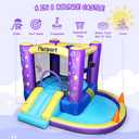 FBSPORT Inflatable Bounce House, Kids Bounce Castle Slide for Indoor Outdoor, Toddler Baby Water Jumper Bouncer, Kids Jumping Bouncy House with Blower, Ball Pit Pool, Basketball Hoop, Dart Game,Purple, 9.35 ft L x 8.7 ft W x 5.7 ft H