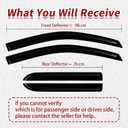 4PC Rain Guards for 2015-2025 Ford F150 SuperCrew Window Visors for 17-25 F250 F350 F450 F550 Super Duty Deflectors Sun Shades Vent Tape On Out Channel