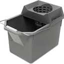 Rubbermaid Commercial Products, 15-Quart Lightweght Pail/Mop Bucket with Mop Strainer/Wringer Combo, Gray, Heavy Duty Mopping/Cleaning for Professional/Janitorial Use
