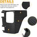 JK Rear Corner Guards Body Armor Kit Tail Light Trim Covers Compatible with 2007-2018 Jeep Wrangler JK JKU Rear Quarter Panel Black Diamond Armour, Replacement for 11651.01