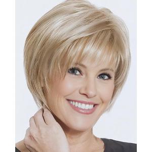 SEVENCOLORS Short Blonde Wigs for Women Pixie Cut Wigs with Bangs Straight Layered Short Hair Wigs Natural Looking Synthetic Light Blond Wigs