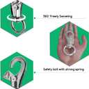 Heavy Duty Hanging Chair, Hammock Chair Swivel Hook Snap up to 1000 LB Capacity Stainless Steel for Indoor and Outdoor (Pack of 1)