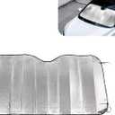Car Windshield Sunshade, Keep Car Cool Heat-insulating Cover, Foldable Portable Interior Anti-aging Protection Sun Cover, for Most Cars Summer Accessories (Silver #55.1" x 27.5 ")