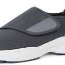 ORTOREX Men Orthopedic Diabetic Walking Shoes Edema Shoes for Swollen Feet (12, Grey)