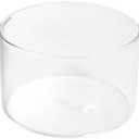 Small Glass Bowls Ice Cream Cup Mousse Cup, Transparent Glass Dessert Tray DIY Round Shaped Pudding Cup, Pack of 9