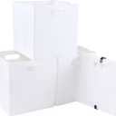 4-Pack Collapsible Plastic Storage Cube Bins, White Foldable Cube Storage Bins