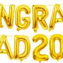 Upgraded, 16pcs Congrats Grad 2025 Balloons Banner, 16in 3D Graduation Balloons, Made of Premium Aluminum Foil, with Accessories, Congratulations Grad Balloon, Perfect for Graduation Decorations 2025