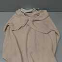 EVALESS Short Sleeve Shirts for Women Casual Spring Summer Tops Ribbed Knit Striped Womens Tops Crewneck Loose Fit T Shirts (Beige, XL)