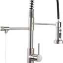 Kitchen Sink Faucet, Pull-Down Water Filtration Faucet, Bar Filter, Brushed Nickel, Stainless Steel, PB1017
