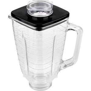 Replacement Parts 5-Cup Square Glass Jar with Lid,Compatible with Oster Blender