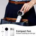 Portable Handheld Turbo Fan with Ice Cooling, Rechargeable Personal Fan, Up to 12Hrs Cooling, 5 Speed 25550RPM Powerful Portable Fan for Travel, Outdoor, Camping, Hiking