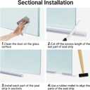 AmazerBath 3 PCS Shower Door Bottom Seal for 3/8 Inch Glass - (15.75 Inches x 3), 3 Section Segmented Shower Installation Kit Frameless Glass Door Seal Strip