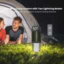 Multifunctional Camping Lantern 4-in-1 - LED Rechargeable Lantern, Outdoor Bluetooth Speaker, 8000mAh Power Bank, 3 Light Modes - Black - IPX5 Waterproof