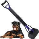 32'' Pooper Scooper for Large Small Dogs Heavy Duty, Long Handle Poop Scoop for Yard, Grass, Gravel, Dog Poop Grabber with High Strength Material and Durable Spring(Blue)