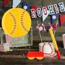 Hooqict Softball Pinata with Blindfold and Bat Stick Softball Birthday Party Decorations for Sports Day Party Supplies School Classroom Activities