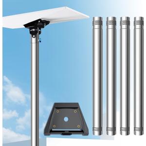 Starlink Pole Mount for Gen 3, Starlink RV Mount Kit Features a Durable 1.5'' Diameter Pole, 7ft Starlink Ground Pole Mount, Starlink Gen 3 Pipe Adapter Included, 4-Section, Black