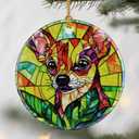 8 x Vibrant Chihuahua Ornaments, Dog Christmas Ornaments: Christmas Tree Decorations, Holiday Decor, Stocking Stuffers, Gift Ideas, Xmas Gift, Gifts for Pet Lover & Gifts for Dog Lover
