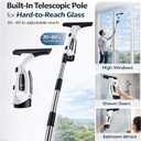 Window Vacuum Squeegee Cordless, Electric Window Cleaner Tool with 2000Pa Suction, 2200mAh Rechargeable Battery, 150mL Detachable Tank, 11-Inch Blade for Windows, Shower Doors, Mirrors