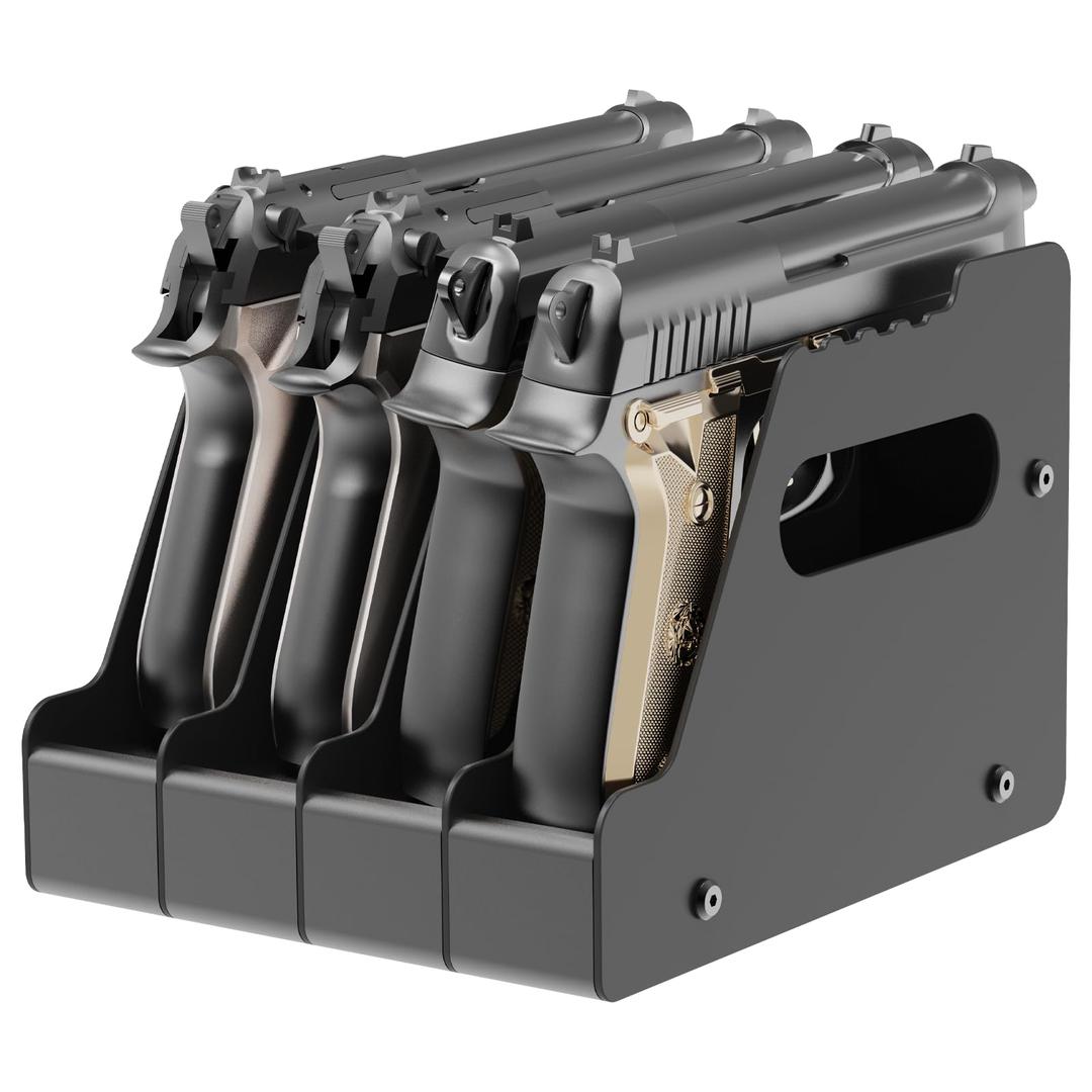 Ltnsimy Pistol Rack for Gun Safe, Can Hold Up to 8 Pistols Gun Cabinet Accessories, Foam-Protected Gun Storage Rack, for Revolver, Glock 17 19 26 27 43 Pistol Accessories