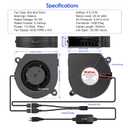 Wathai 60mm x 15mm Computer Case USB Blower Fan 5V with Variable Speed Controller for Receiver DVR PlayStation Xbox Computer Cabinet Cooling 2 Pack