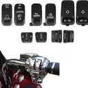 PSLER Hand Control Housing Cap Cover - 10 PCS Switch Cover Kit with Button Caps Fits for Touring Electra Glide, Road Glide, King Street Glide Ultra 1996-2013, Black