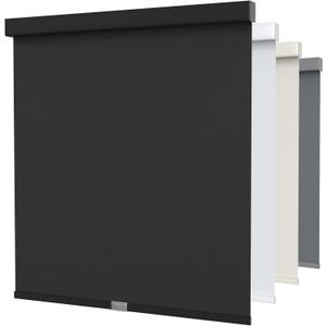 MYshade Cordless Blackout Roller Shades for Windows with Valance, Thermal Insulated UV Blocking Fabric, Cordless Window Blinds for Bedroom & Living Room, Easy Install, 35.5" W x 72" H, Black