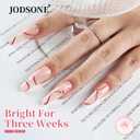 5 x JODSONE Pink Swirl Nail Art Liner Gel Polish,10ml Classic Color 3D Nail Art Pens Effect Nail Print Design with Thin Brush for French Tips Manicure Painting DIY at Home - LB24